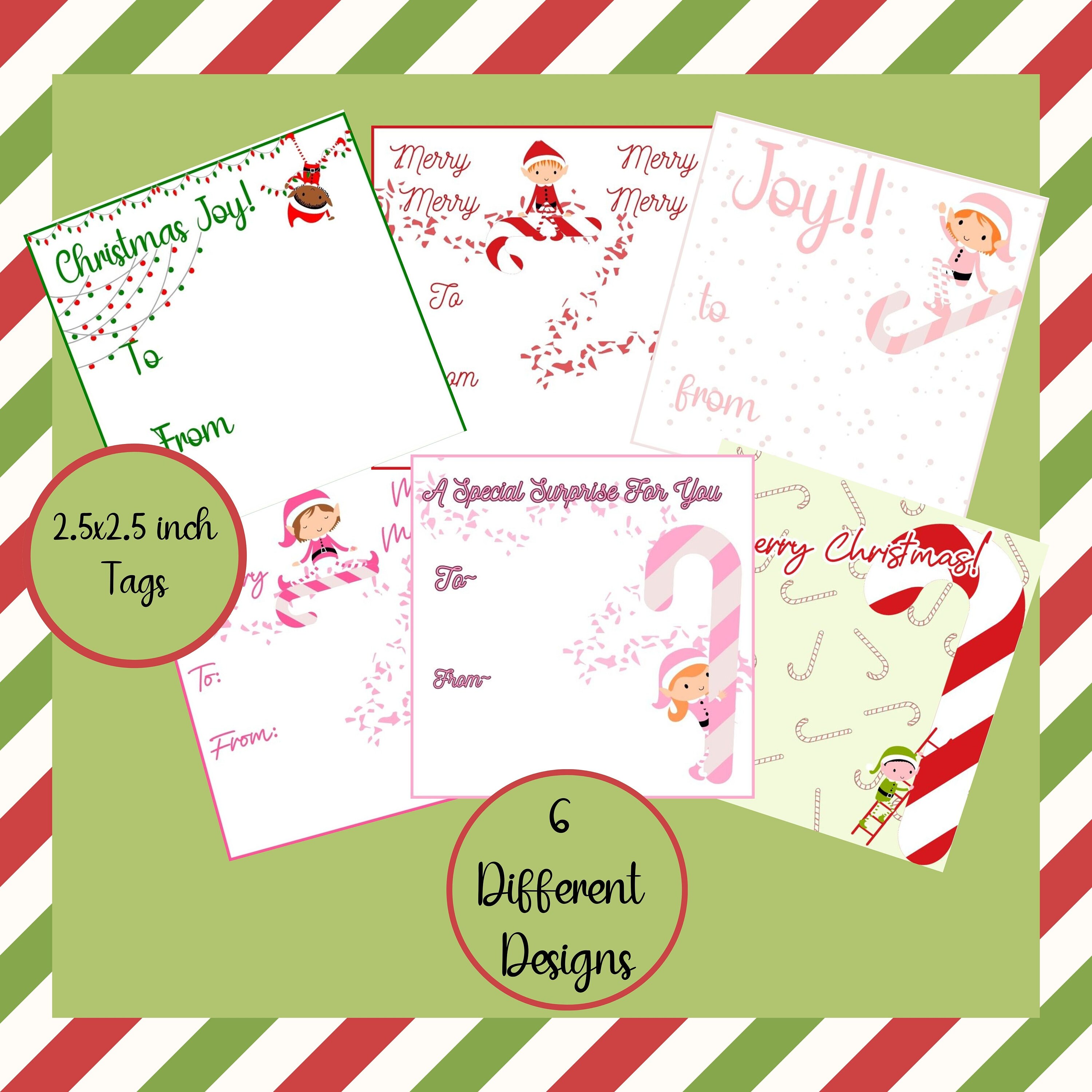 Printable Christmas Tags, Printable Elf Tags, Printable Gift Tags ...