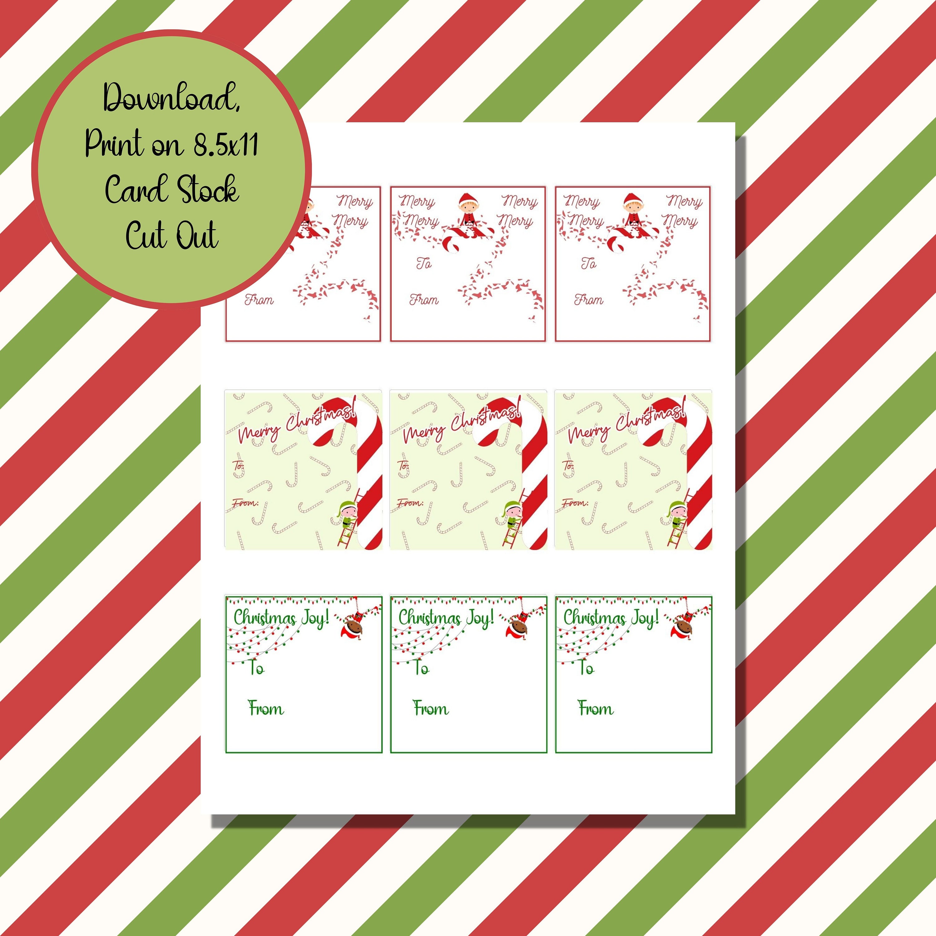 Printable Christmas Tags, Printable Elf Tags, Printable Gift Tags ...