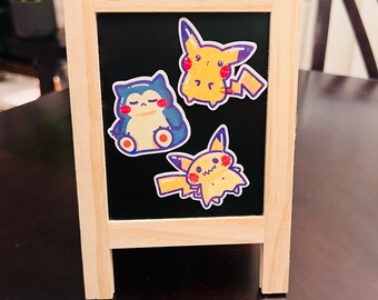 Pikachu, Snorlax, and Mimikyu...? - Pokemon Holographic Sticker Set