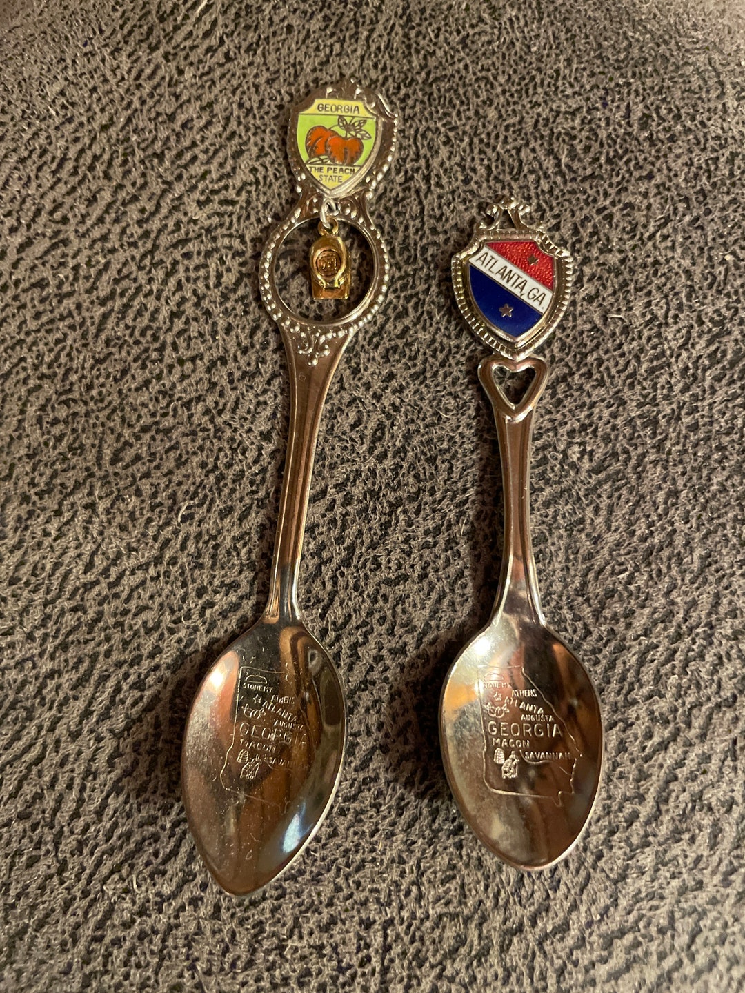 2 State Souvenir Spoons Etsy