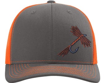 Fly Fishing Hat with Acrylic Patch – Hook Cap for Fishing Wear, Outdoor Angler Gift, Lightweight & Durable