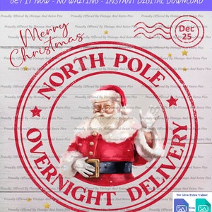 Amazing North Pole Delivery Sign Image! Instant High Quality 300 DPI Downloadable PNG and JPG Files. Get 2 Files For The Price Of 1
