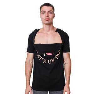 Port Accessoires T-Shirt: Chemotherapie Zipper Shirt mit Druckknopf