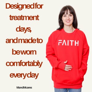 Dialysis,Chemotherapy, Infusion Access Sweatshirt: Chest Port Arm Openings, Thumbholes image 5