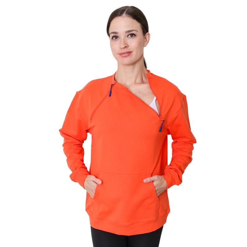 Warm Dialysis, Chemotherapy, Infusion Chest Port Access Sweater