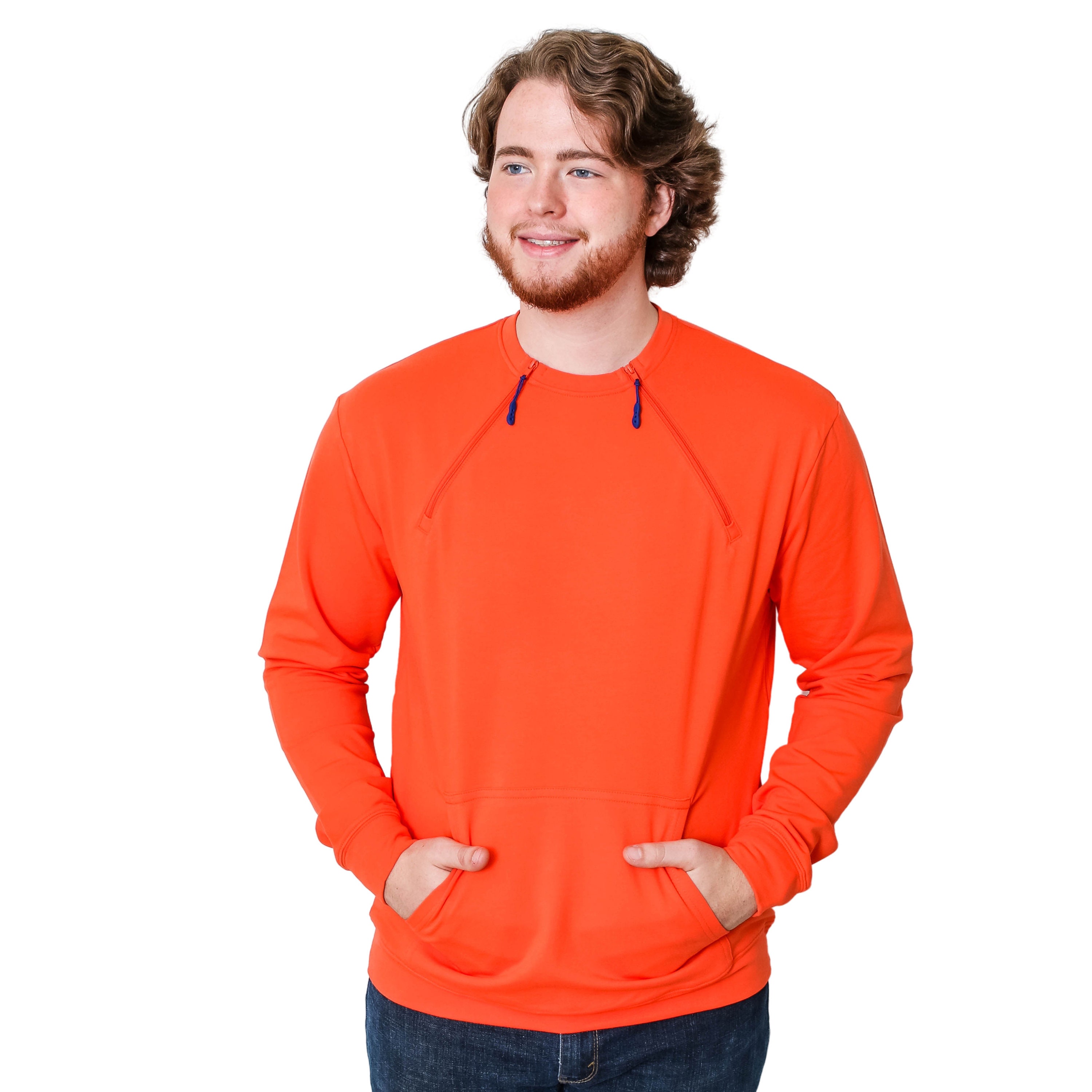 Warm Dialysis, Chemotherapy, Infusion Chest Port Access Sweater