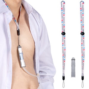 Peritoneal Dialysis Transfer Set Holder for Baxter with 2 Adjustable Lanyard | PD Shower Holder | Peritoneal Catheter Belt | PD Belt