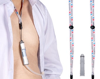 Peritonealdialisser Transfer Set Halter für Baxter mit 2 verstellbaren Lanyard | PD Brausehalter | Peritonealkatheter Gürtel | PD-Gürtel