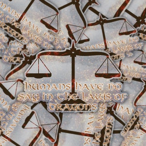 Dragon Laws Sticker | Officially Licensed Fourth Wing Merch