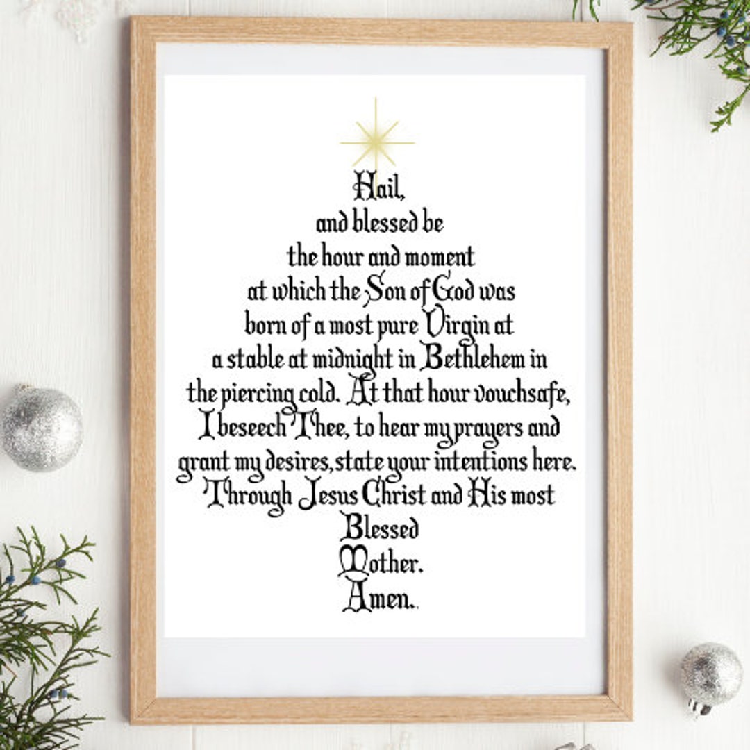 St. Andrew Christmas Novena Printable Poster Winter Prayer Etsy