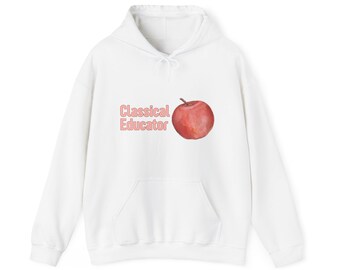 Classical Educator Watercolor Apple Teacher Sweatshirt