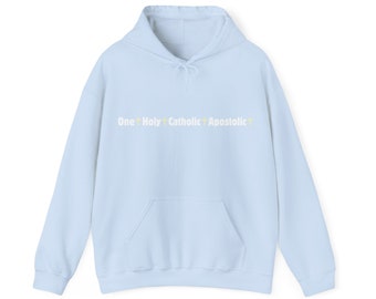 Four Marks | Catholic Sweatshirt | 4 Marks | One, Holy, Catholic, Apostolic | Nicene Creed | Catholic Gift for Men | Catholic Gift for Women