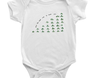 Irish Blessing May the Road Rise to Meet You Baby Onesie Infant Catholic Christian Prayer St. Patricks Day March