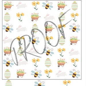 May include: A printable worksheet with a spring theme. The worksheet has a box with images of bunnies, bees, flowers, Easter eggs, and wheelbarrows filled with flowers. The text "Spring Has Sprung" is at the top of the page. Below the box, there are lines for counting the number of each item.