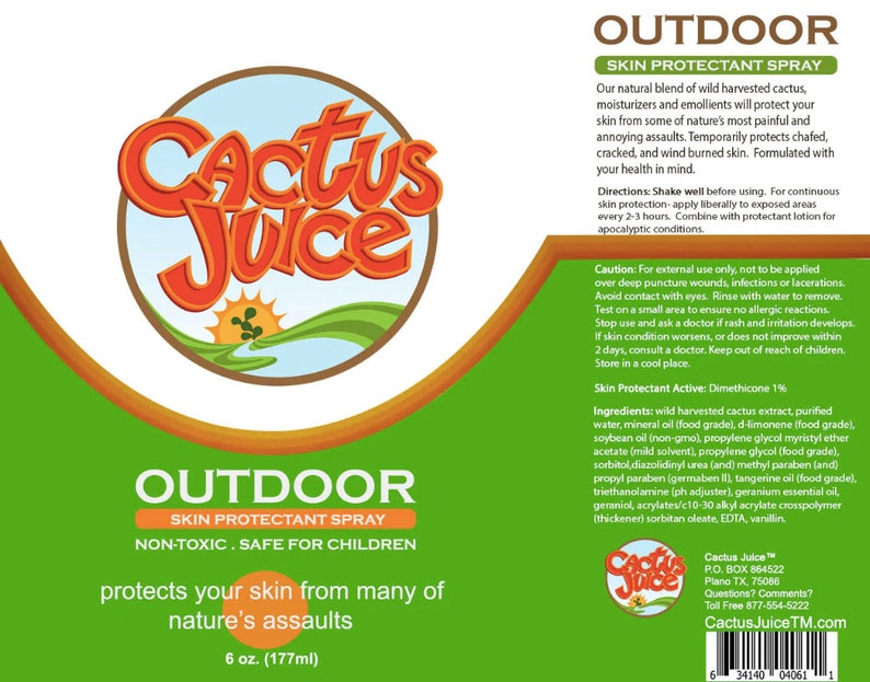 Cactus Juice Outdoor Skin Protectant Eco-Spray image 7