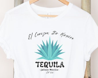 Tequila Tshirt, Jalisco Mexico, Tequila Agave Plant, Agave Graphic, Travel Mexico, Tequila Party, Tequila De Mexico, Mexico Gift