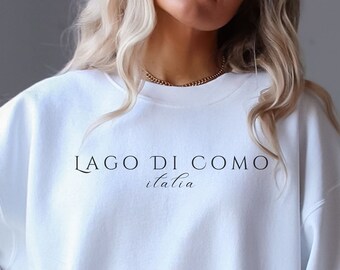 Lago Di Como Sweatshirt, Lake Como Shirt, Travel in Italia, Lake Como Outfit, Lake Como Souvenir, Italian Vacation, Italy Girls Trip
