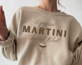 Espresso Martini Social Club Sweatshirt, Martini Crewneck, Martini Lover, Martini Gift, Espresso Martini, Martini Society, Martini Club Tee