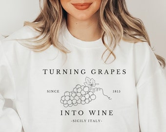 Turning Grapes Into Wine Shirt, Sicily Italy Shirt, Italian Coast Shirt, Cute Italy Graphic Tshirt, Matching Vacation Shirts, Wine Lover