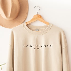 Lago Di Como Italia Sweatshirt, Minimalist Italy Sweatshirt, Italian Travel, Unique Italy Sweatshirt, Lake Como Italy Souvenir