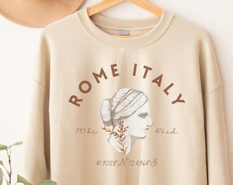 Rome Italy Sweatshirt, Italy Graphic Tshirt, Girls Trip Vacation Spots, Italy Matching Family Shirts, Roman Statue, Rome Outfit, Rome Gift