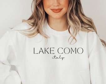 Lake Como Italy Sweatshirt, Minimalist Travel Shirt, Group Matching Girls Trip Shirt, Cute Italy Shirt, Lake Como Outfit, Lake Como Bride