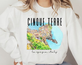 Cinque Terre Sweatshirt, Travel in Italia, Girls Trip Vacation Shirts, Family Trip Matching Tees, Italian Coast Shirt, Graphic Tee