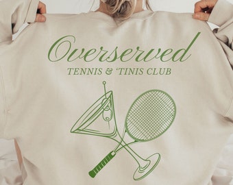 Tennis and Martinis Social Club Sweatshirt, Martini Lover Shirt, Bridesmaid Proposal Gift Shirt, Customized Tennis Shirt, Cocktail Tee