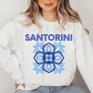 Santorini Greece Sweatshirt, Greek Outfit, Greek Matching Shirts, Greece Girls Trip, Santorini Vacation Outfit, Greek Gift, Greece Tshirt