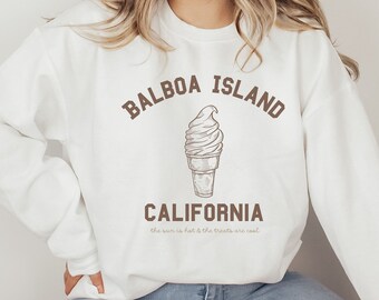 Balboa Island California Sweatshirt, Orange County Tshirt, Newport Beach Vacation, Balboa Island Ice Cream, CA Crewneck, CA Pullover, CA Tee