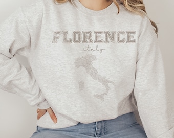 Florence Italy Sweatshirt, Italian Fashion, Italy Apparel, Florence Crewneck, Florence Pullover, Travel in Italia, Florence Souvenir