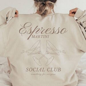 Espresso Martini Social Club Sweatshirt, Martini Lover Shirt, Bridesmaid Proposal Gift Shirt, Customized Girls Trip Shirt, Cocktail Shirt