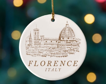 Florence Italy Ornament, Destination Ornament, City Ornament, Italy Souvenir, Florence Gift, Italian Christmas Decorations