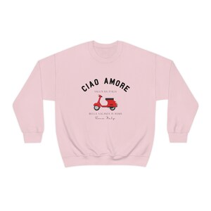 Ciao Amore Sweatshirt, Italy Sweatshirt, Italian Apparel, Italy Scooter, Amore Italy, Ciao Italy, Italy Pullover, Italian Girl afbeelding 4