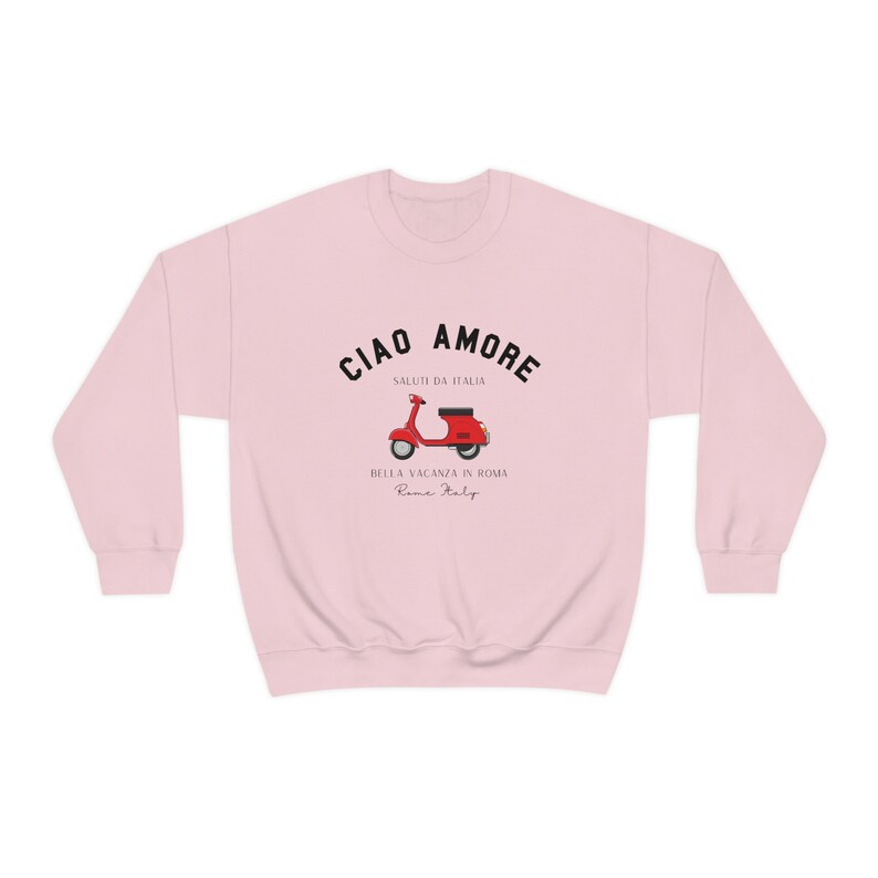 Ciao Amore Sweatshirt, Italy Sweatshirt, Italian Apparel, Italy Scooter, Amore Italy, Ciao Italy, Italy Pullover, Italian Girl afbeelding 4