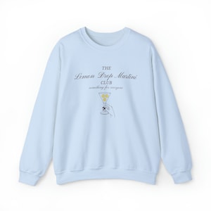 Lemon Drop Martini Sweatshirt, Lemon Shirt, Martini TShirt, Customized Cocktail Outfit, Martini Gift, Holiday Gift, Lemon Lover Shirt image 6