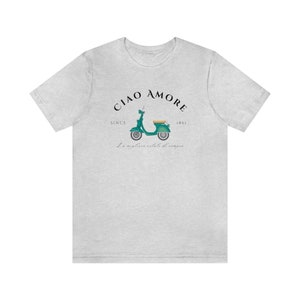 Ciao Amore Tshirt, Italy Tshirt, Italian Apparel, Italy Scooter, Amore Italy, Ciao Italy, Italy Crewneck, Italian Girl, Cute Italy Shirt afbeelding 8