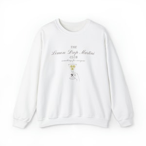 Lemon Drop Martini Sweatshirt, Lemon Shirt, Martini TShirt, Customized Cocktail Outfit, Martini Gift, Holiday Gift, Lemon Lover Shirt image 3