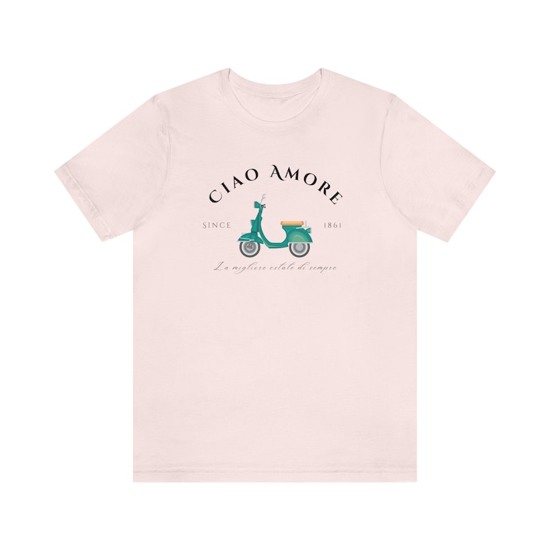 Ciao Amore Tshirt, Italy Tshirt, Italian Apparel, Italy Scooter, Amore Italy, Ciao Italy, Italy Crewneck, Italian Girl, Cute Italy Shirt afbeelding 6