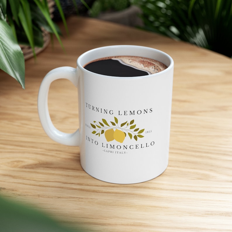 Italy Mug, Lemon Mug, Limon Cup, Travel Mug, Custom Mug, Mug Gift, Europe Mug, Custom Cup, Travel Souvenir, Ceramic Mug 11oz image 7