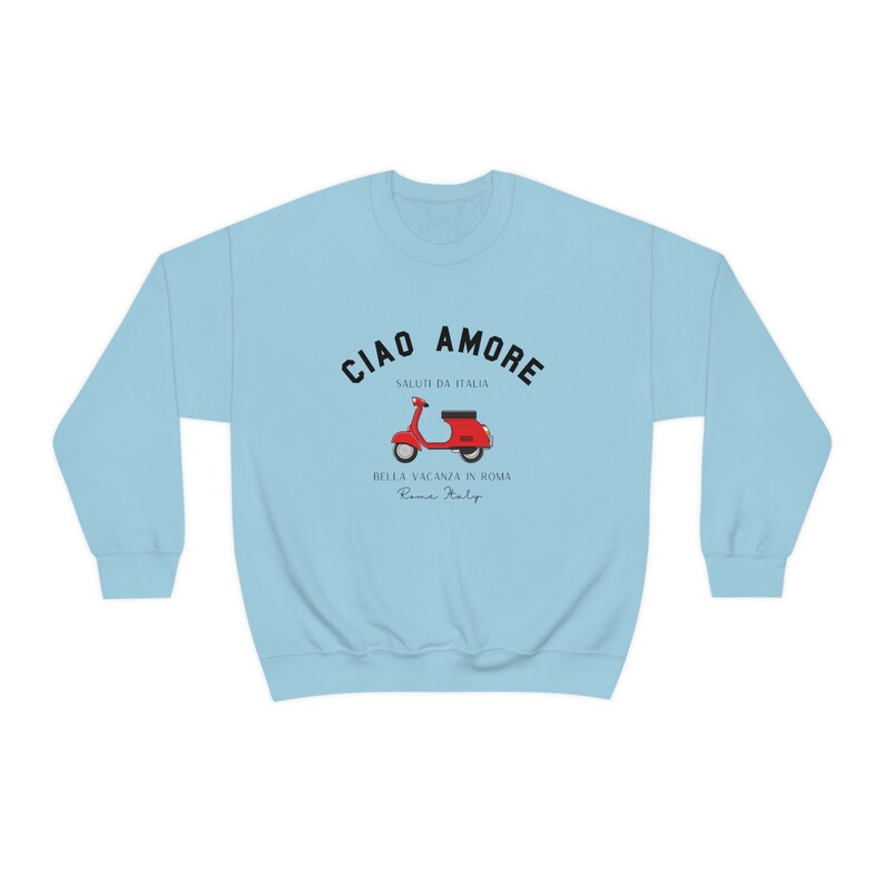 Ciao Amore Sweatshirt, Italy Sweatshirt, Italian Apparel, Italy Scooter, Amore Italy, Ciao Italy, Italy Pullover, Italian Girl afbeelding 6