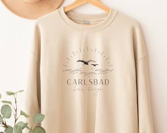 Carlsbad San Diego Sweatshirt, California Travel, Summer Time, Sunset, CA Souvenir, CA Gift, California Beach