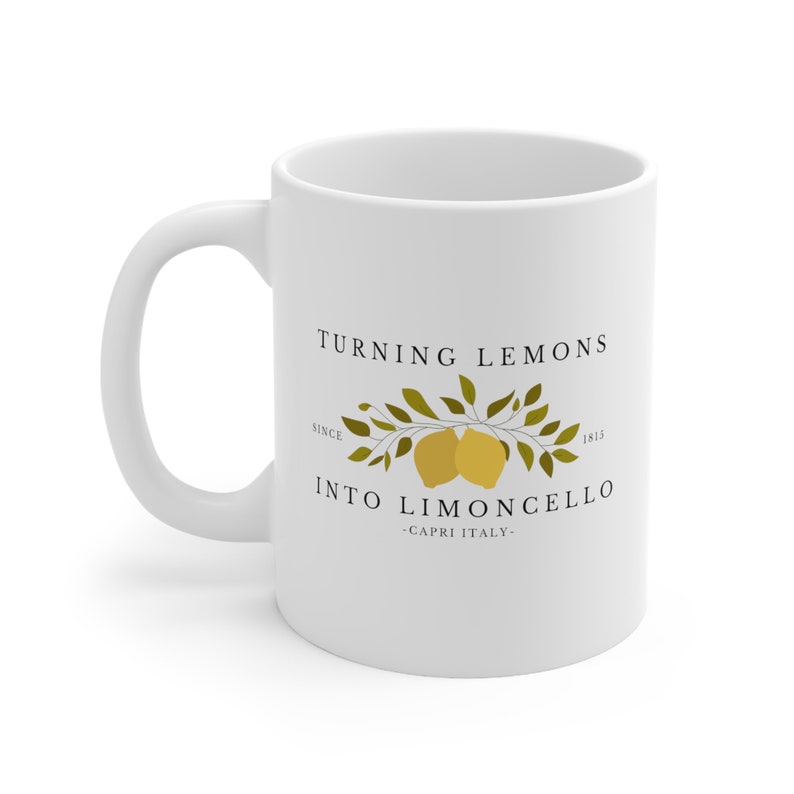 Italy Mug, Lemon Mug, Limon Cup, Travel Mug, Custom Mug, Mug Gift, Europe Mug, Custom Cup, Travel Souvenir, Ceramic Mug 11oz image 2