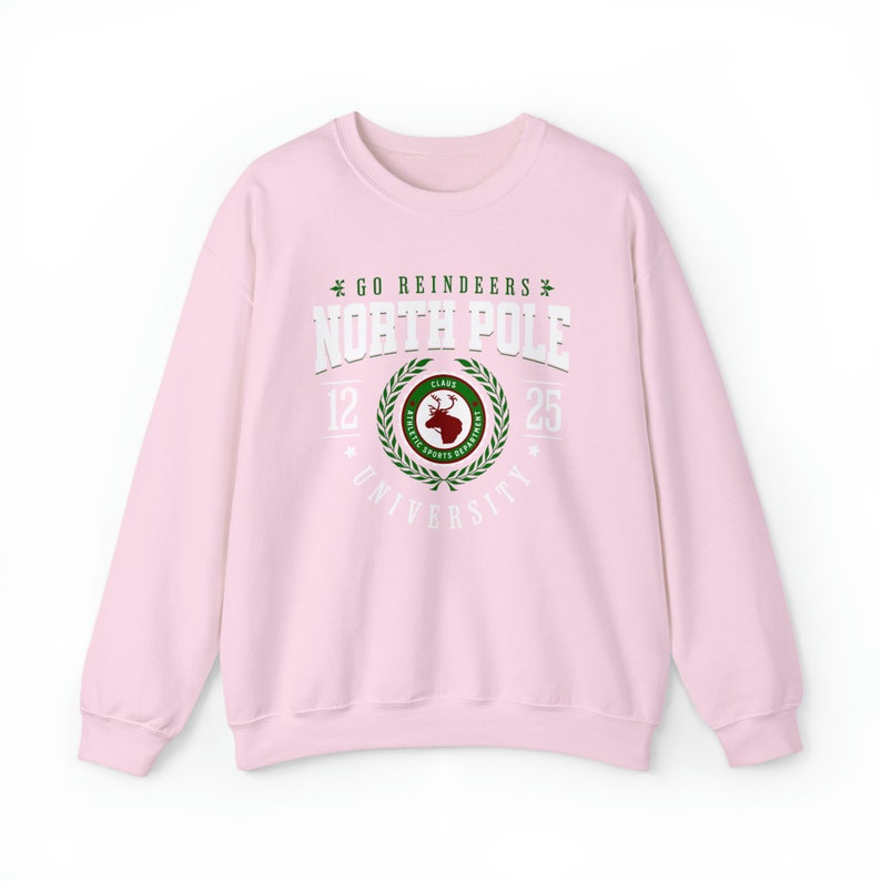 North Pole University Sweatshirt Christmas Sweatshirt Etsy