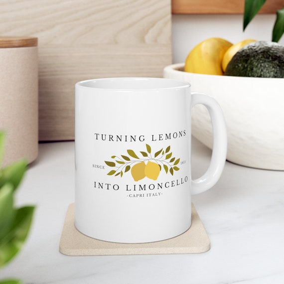 Italy Mug, Lemon Mug, Limon Cup, Travel Mug, Custom Mug, Mug Gift, Europe Mug, Custom Cup, Travel Souvenir, Ceramic Mug 11oz