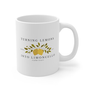 Italy Mug, Lemon Mug, Limon Cup, Travel Mug, Custom Mug, Mug Gift, Europe Mug, Custom Cup, Travel Souvenir, Ceramic Mug 11oz image 3