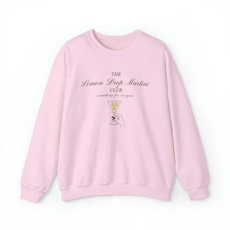 Lemon Drop Martini Sweatshirt, Lemon Shirt, Martini TShirt, Customized Cocktail Outfit, Martini Gift, Holiday Gift, Lemon Lover Shirt image 7