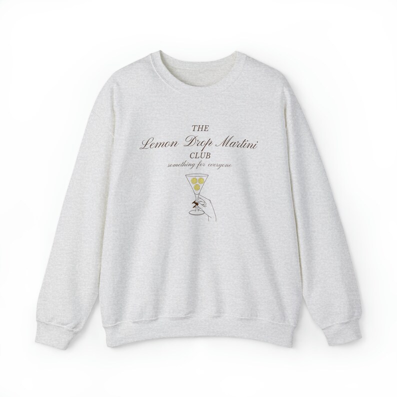 Lemon Drop Martini Sweatshirt, Lemon Shirt, Martini TShirt, Customized Cocktail Outfit, Martini Gift, Holiday Gift, Lemon Lover Shirt image 4