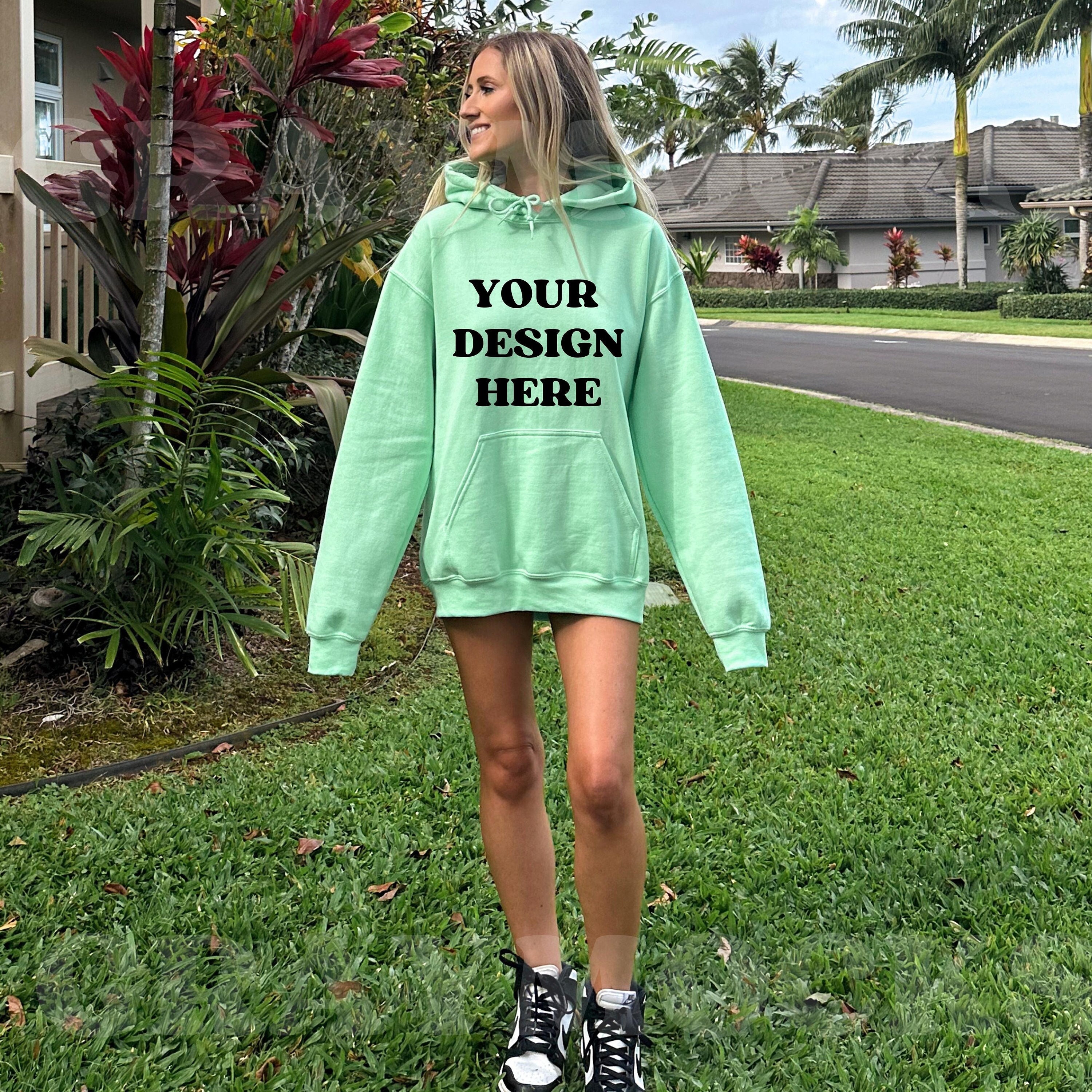 Gildan 18500 Mint Green Mockup Oversized Mint Green Sweatshirt Etsy