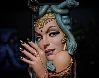 Medusa - The Book Nook |  Resin Sculpture | Fantasy Bookend Decor